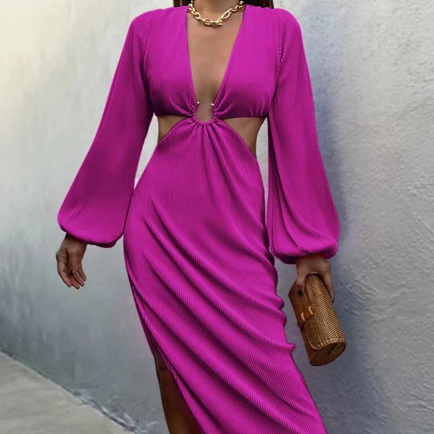 Elegant Pleated Maxi Dress