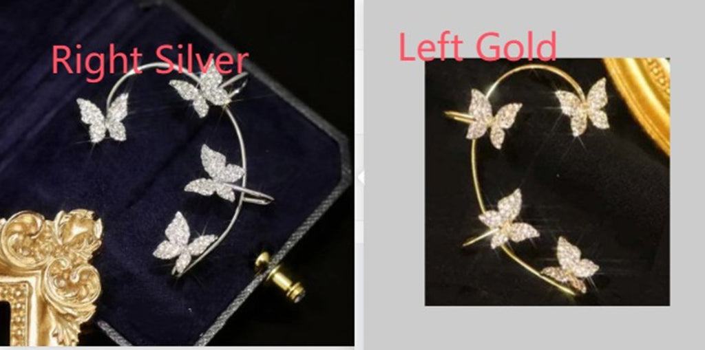 Luxe Butterfly Ear Clip And Ear Jewelry