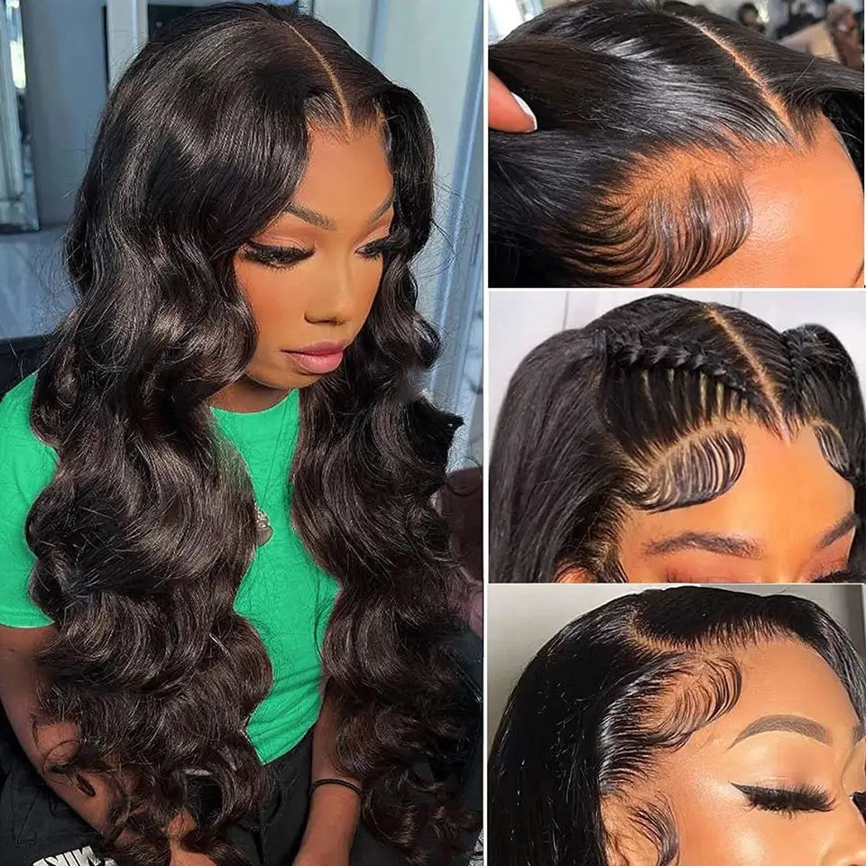 Luxe Human Hair Body Wave HD Glueless Lace Front Wig