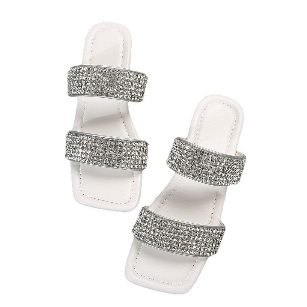 Women's Luxe Slippers With Rhinestone’s