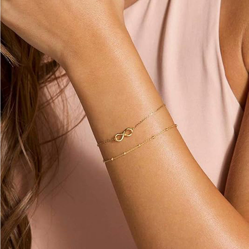Luxe 14K Gold Filled Layered Bracelet Set
