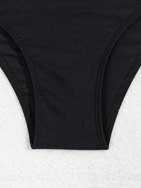 Luxe Black Two-piece Bikini Swimwear