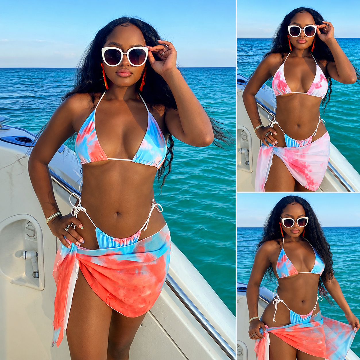 Luxe Swimwear With Split Bikini Bikini Three-Piece Swimwear