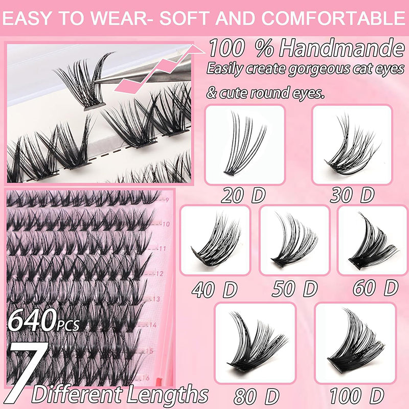 Luxe Lash Clusters Extensions Fluffy Individual Lashes