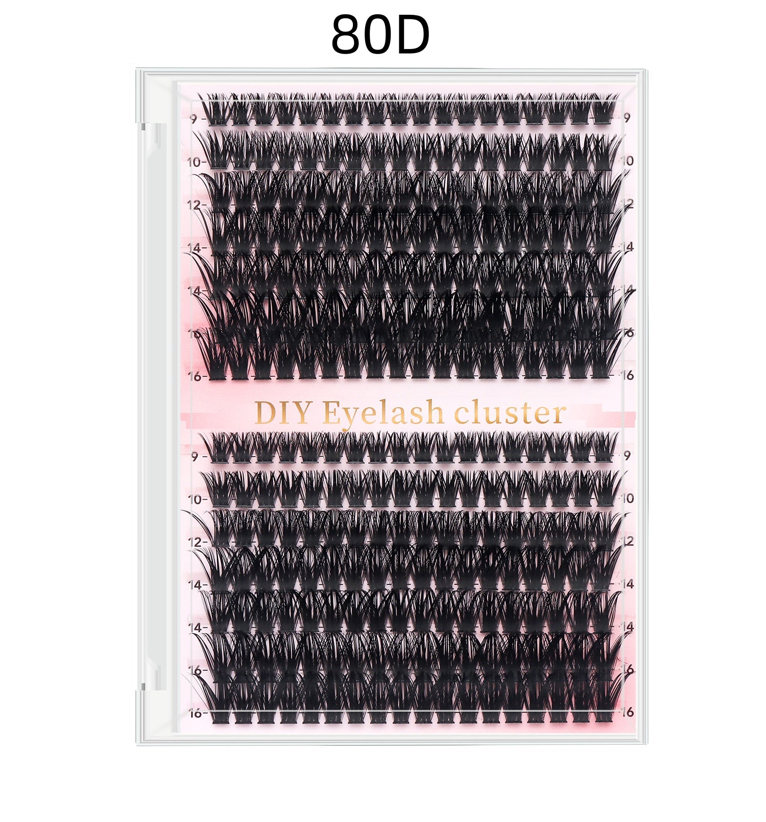 DIY Luxe Individual Lash Clusters D Curl 30D 40D Thick Volume Kit