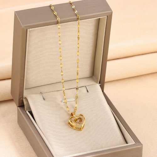 Crystal Heart Layered Necklace