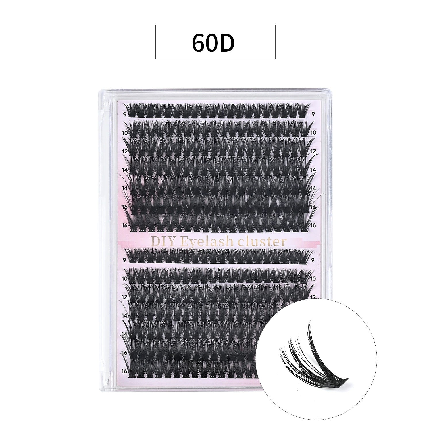 DIY Luxe Individual Lash Clusters D Curl 30D 40D Thick Volume Kit