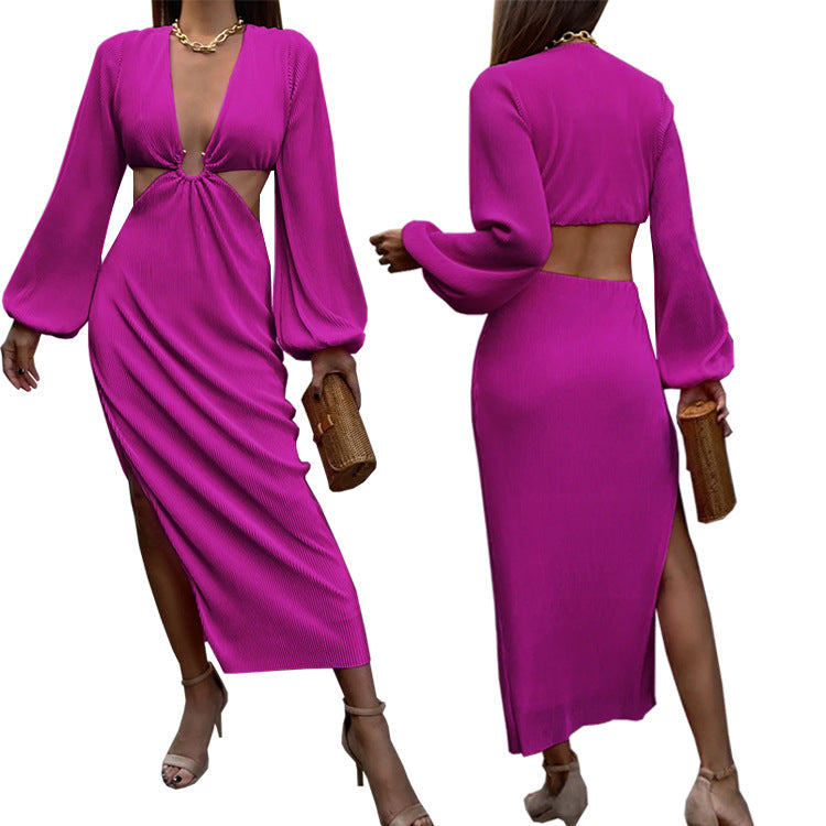Elegant Pleated Maxi Dress