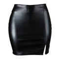 Luxe Black Leather Skirt With Zipper